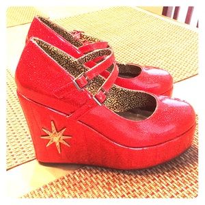 T.U.K brand red Star Mary Jane